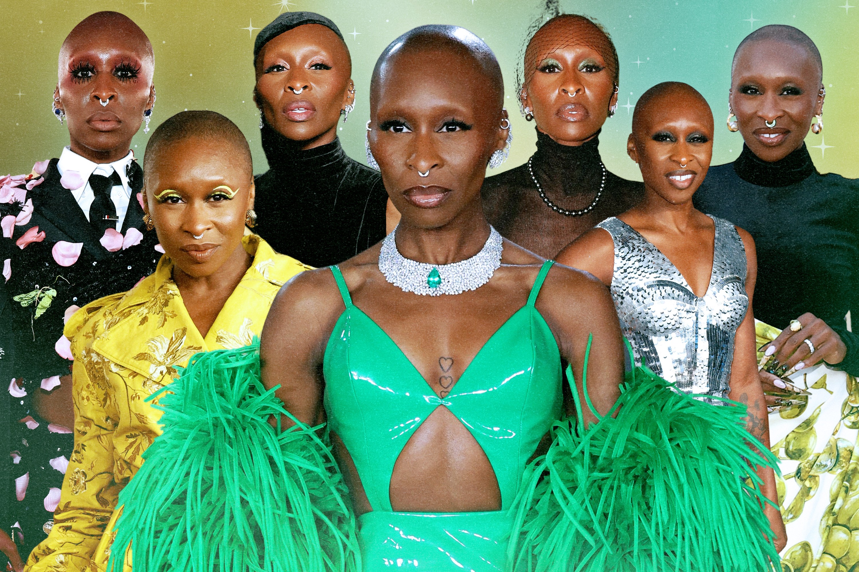 A collage of Cynthia Erivo's best style moments