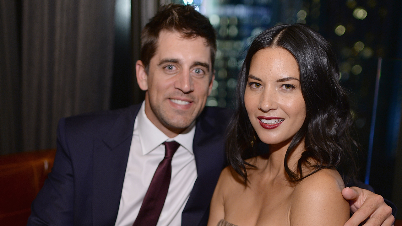 NEW YORK, NY - JUNE 24: Aaron Rodgers and Olivia Munn attend the "Deliver Us From Evil" screening after party hosted by Screen Gems & Jerry Bruckheimer Films with The Cinema Society at The Skylark on June 24, 2014 in New York City.