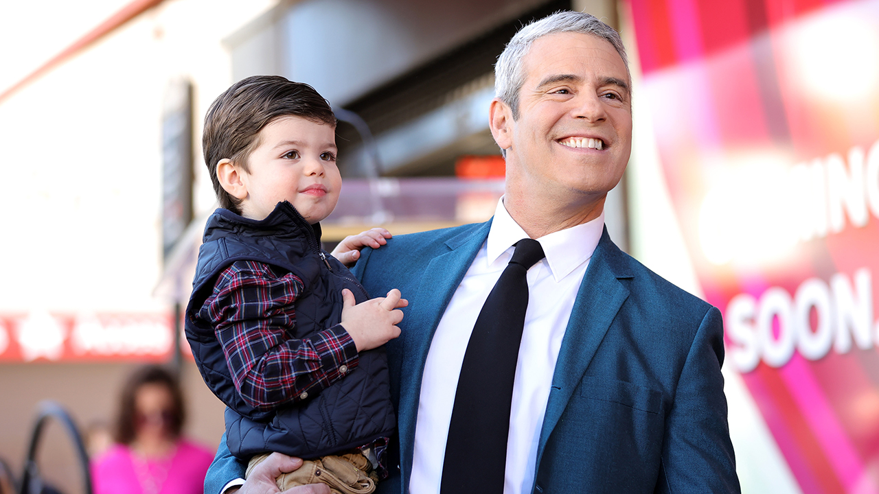 Benjamin Cohen and his father Andy Cohen attend the Hollywood Walk of Fame Star Ceremony for Andy Cohen on February 04, 2022 in Hollywood, California.