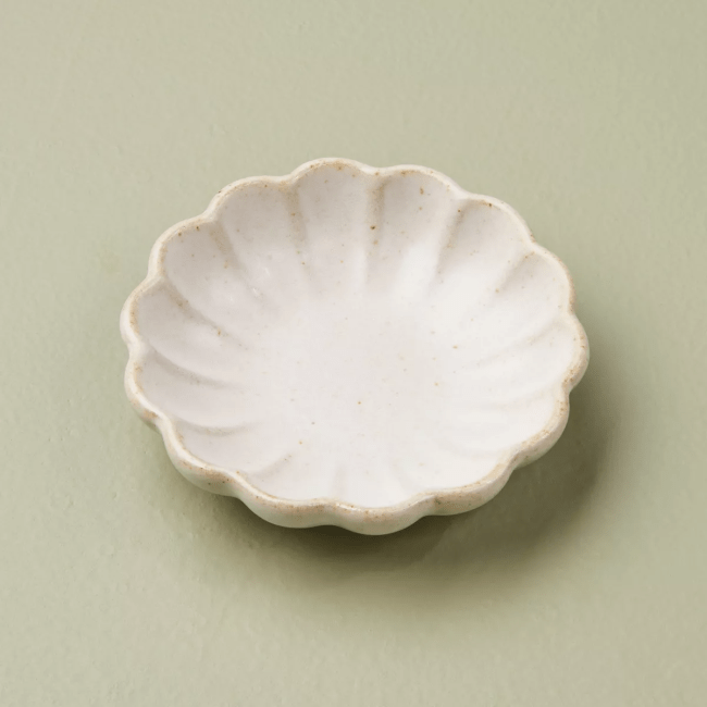 Hearth & Hand with Magnolia Fluted Ceramic Trinket Dish in vintage cream