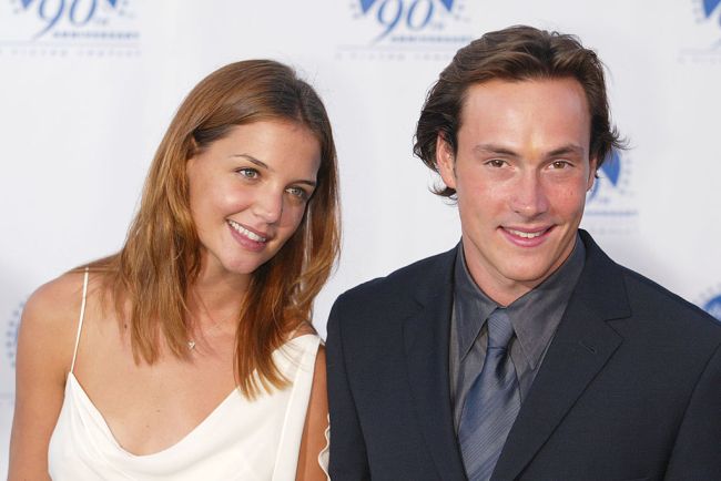 Katie Holmes and Chris Klein at Paramount Picture's 90th Anniversary celebration "90 Stars for 90 Years" at Paramount Studios in Hollywood, Ca. Sunday, July 14, 2002.