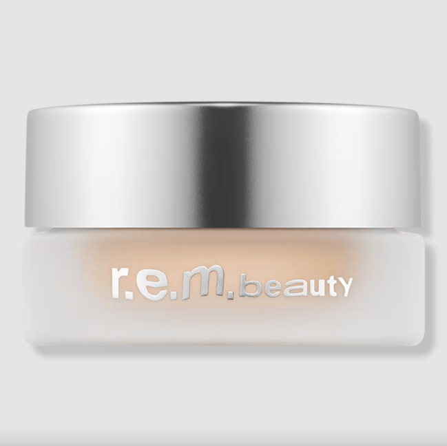 R.e.m. beauty Sweetener Concealer in a clear jar.