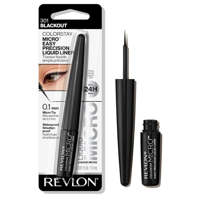 Revlon ColorStay Micro Easy Precision Liquid Eyeliner in a black tube.