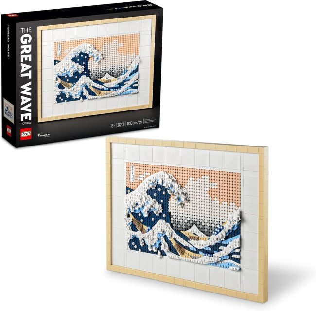 LEGO Art Hokusai The Great Wave 31208, 3D Japanese Wall Art Craft Kit