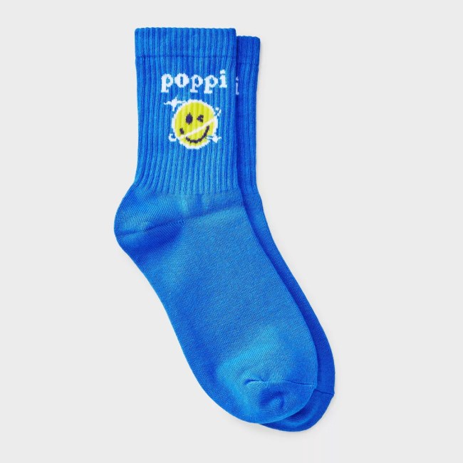 Poppi Smiley Graphic Crew Socks