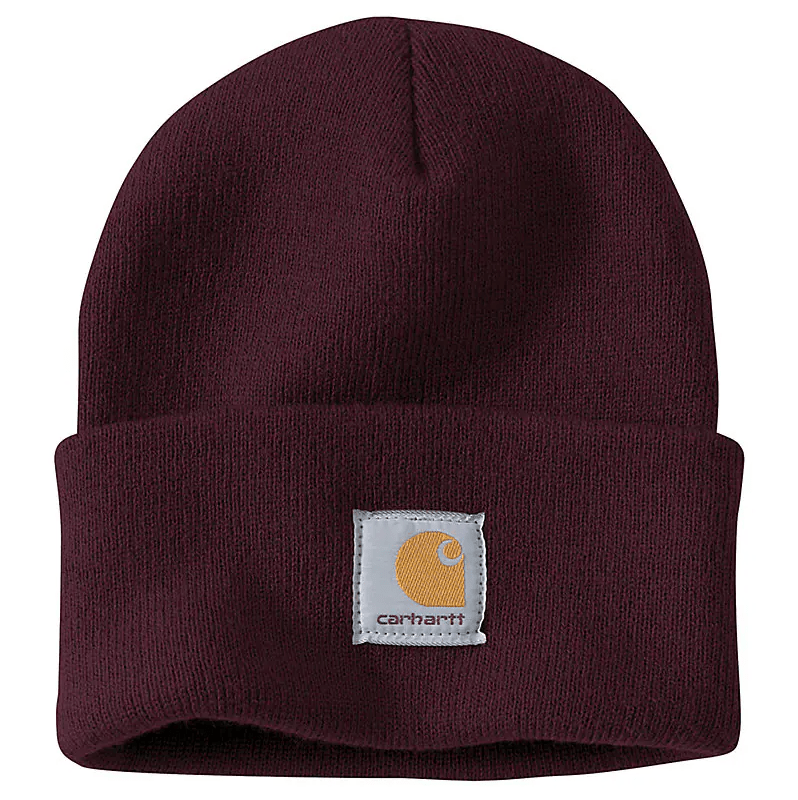 Carhartt Knit Cuffed Beanie in burgundy colorway
