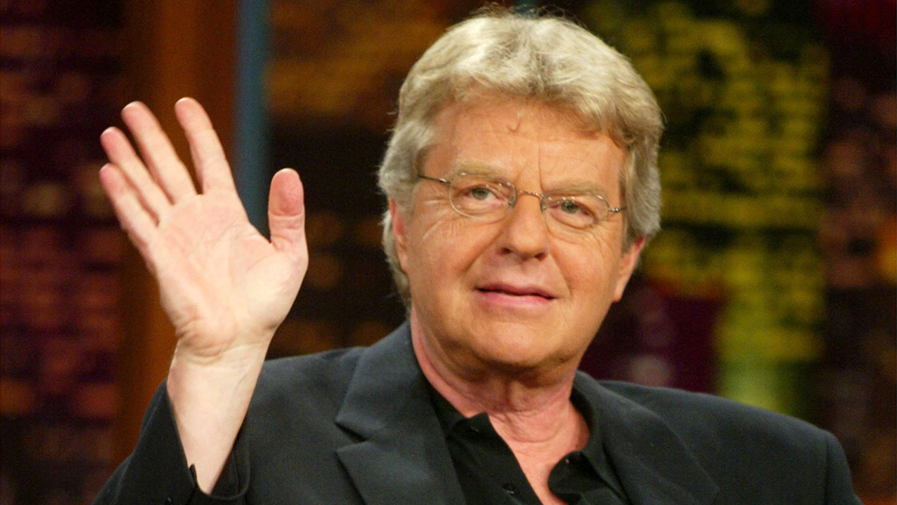 TV Host Jerry Springer appears on the "Tonight Show with Jay Leno" at the NBC Studios September 12, 2003 in Burbank, California.