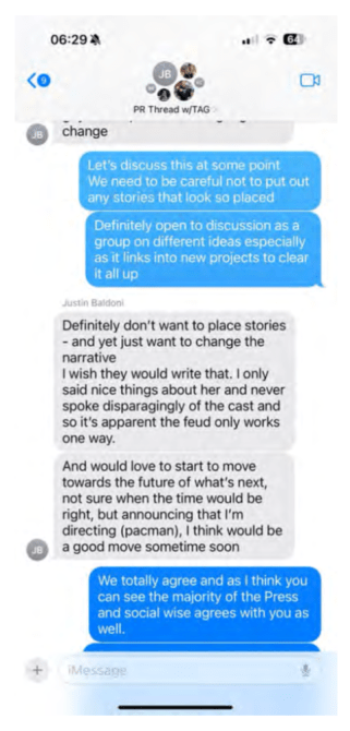 Justin Baldoni texts