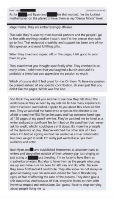 Justin Baldoni texts