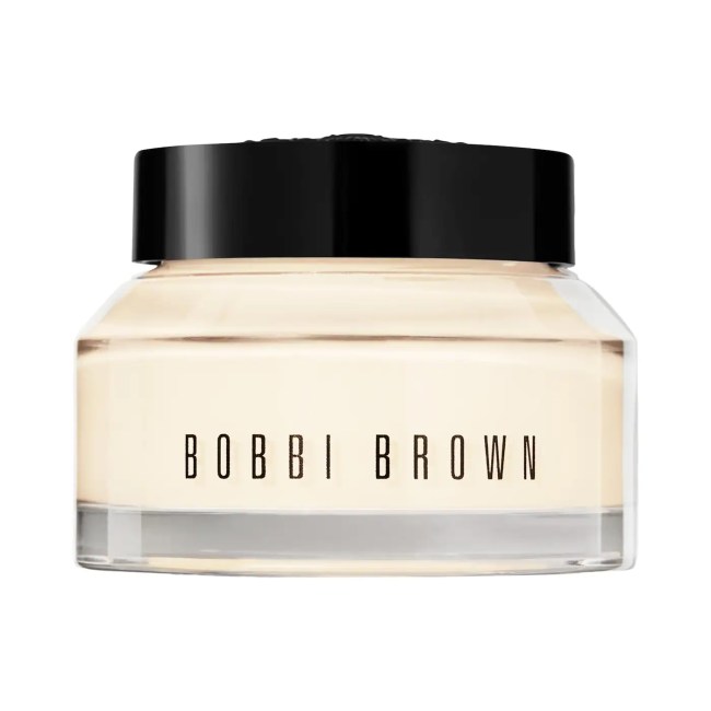 Bobbi Brown Vitamin Enriched Face Base in a clear jar.