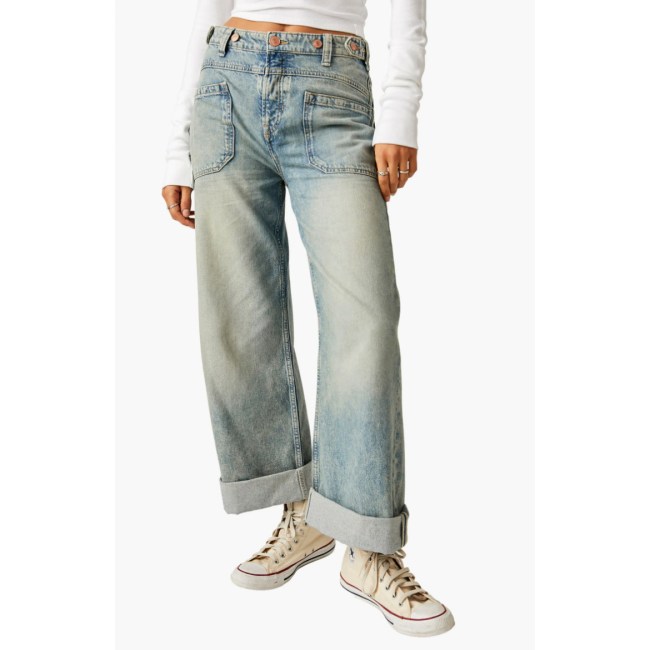 Free People We the Free Palmer Cuffed Baggy Jeans