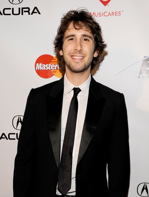 LOS ANGELES, CA - JANUARY 29:  Musician Josh Groban arrives at the 2010 MusiCares Person Of The Year Tribute To Neil Young at the Los Angeles Convention Center on January 29, 2010 in Los Angeles, California.