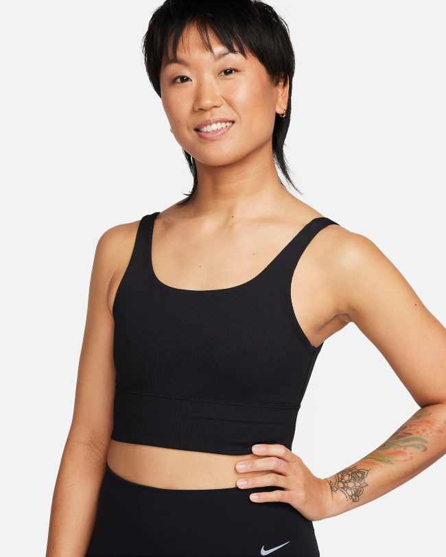 Nike Zenvy Rib Light-Support Non-Padded Longline Sports Bra