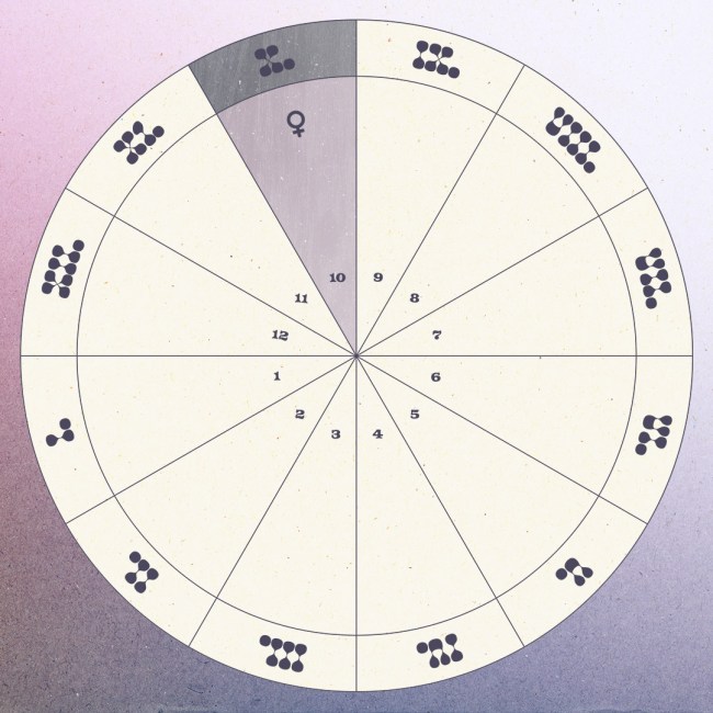 Venus in the tenth house.