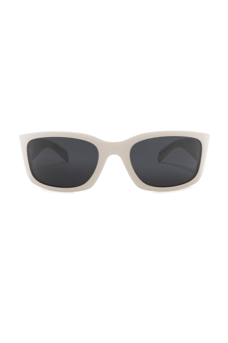 Prada Wrap Sunglasses in off-white colorway