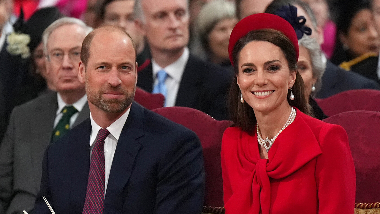 LONDON, ENGLAND - MARCH 10: Prince William, Prince of Wales and Catherine, Princess of Wales attend the Commonwealth Day Service of Celebration at Westminster Abbey on March 10, 2025 in London, England.