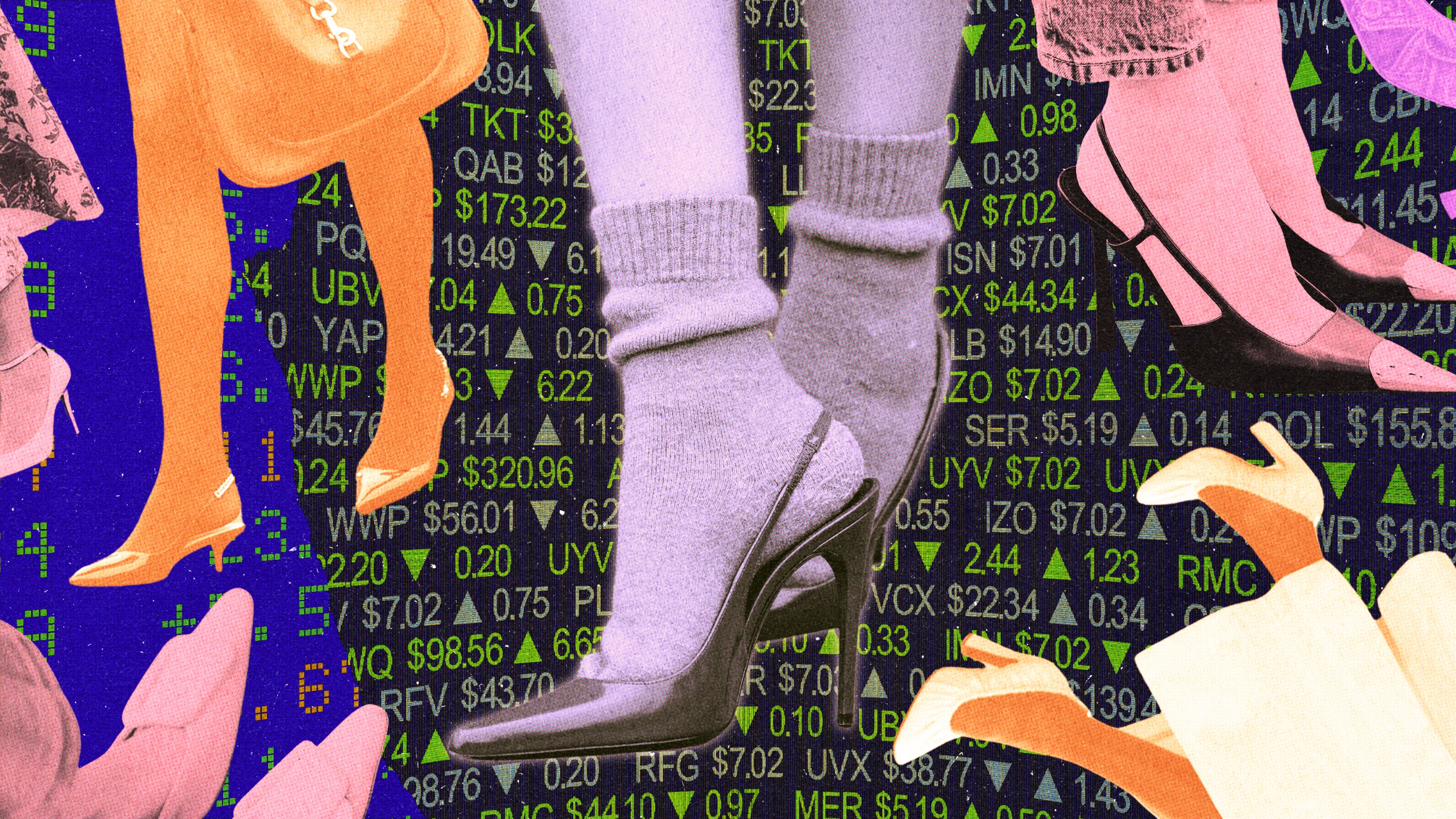 an assortment of heels