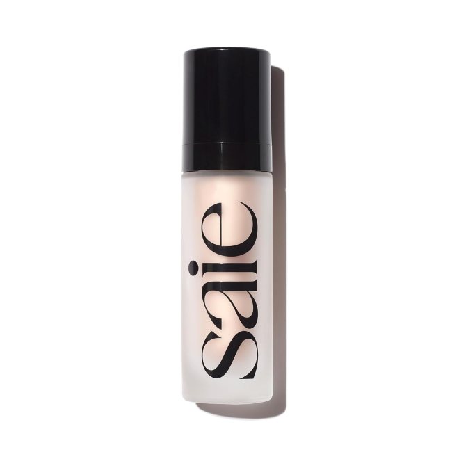 Saie Glowy Super Gel in Starglow in a clear bottle.