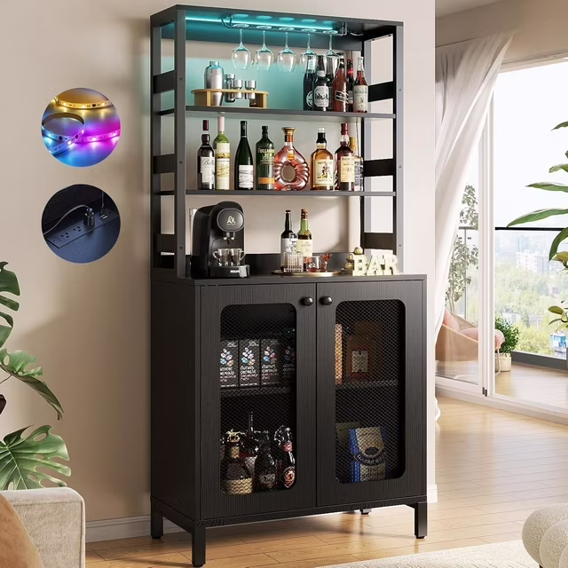 Sunirm Tall Wine Bar Cabinet