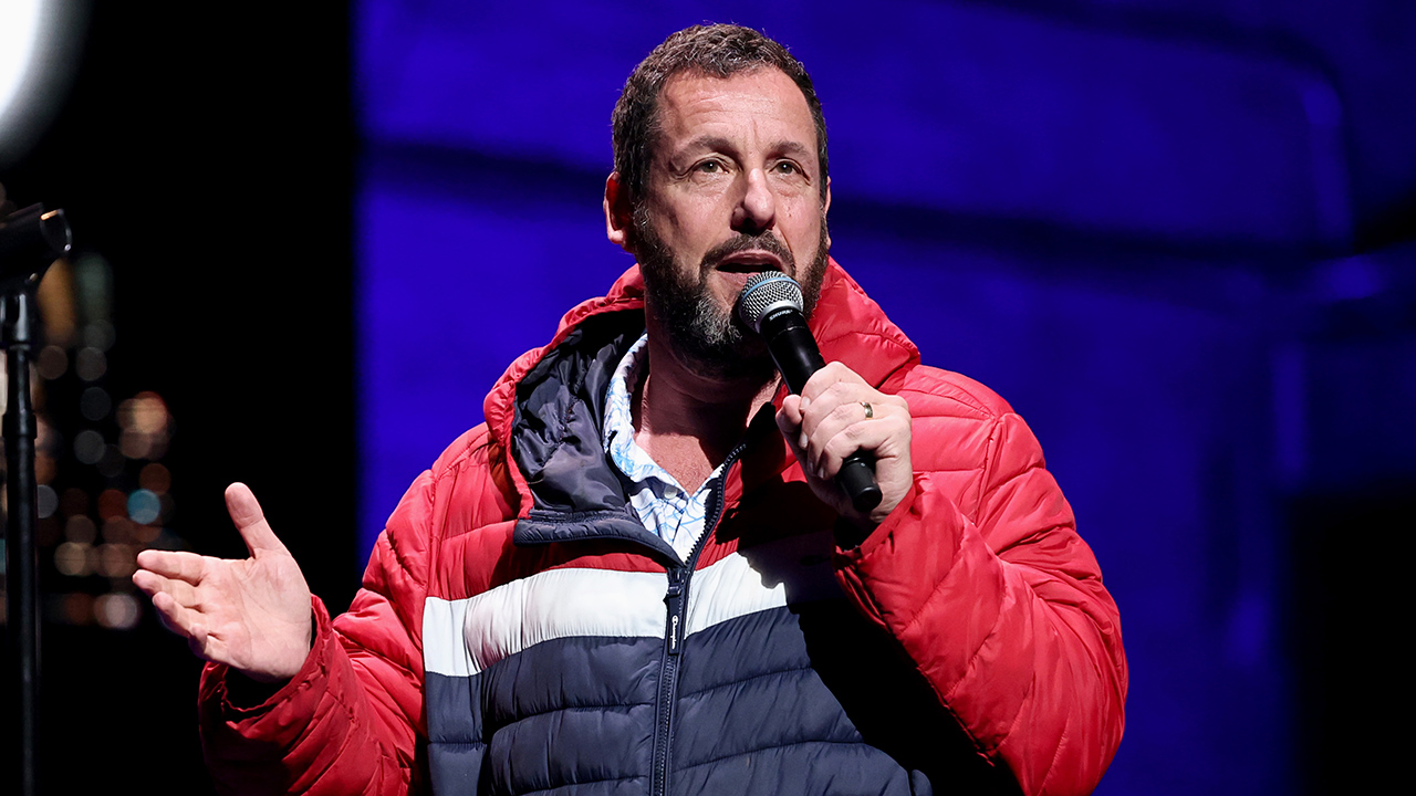 NEW YORK, NEW YORK - MARCH 31: Adam Sandler performs onstage during the 2025 Night of Too Many Stars benefiting NEXT for AUTISM on March 31, 2025 in New York City