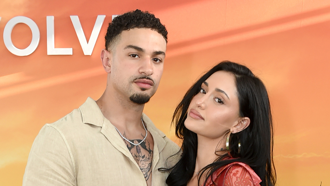 THERMAL, CALIFORNIA - APRIL 12: (L-R) Miguel Harichi and Leah Kateb attend Revolve Festival 2025 at Cavallo Ranch on April 12, 2025 in Thermal, California.