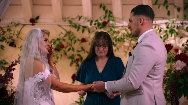 Love is Blind: UK: Season 2. (L to R) Bardha, Jed, in Love is Blind: UK: Season 2.