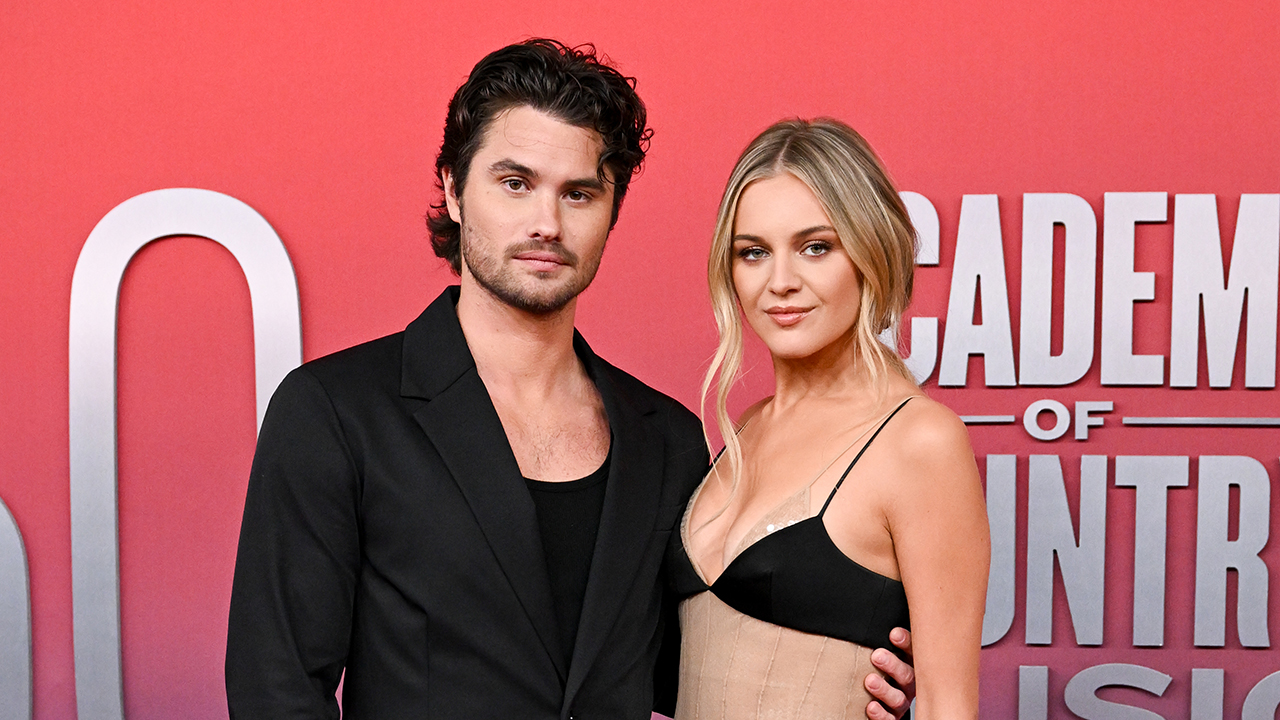 Chase Stokes, Kelsea Ballerini at the 60th Academy Of Country Music Awards held at the Ford Center at The Star on May 08, 2025 in Frisco, Texas.