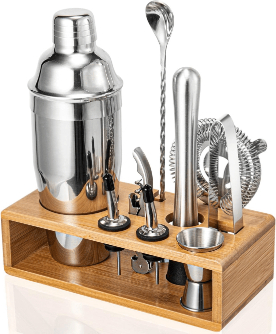 Semderm Cocktail Shaker Set in silver