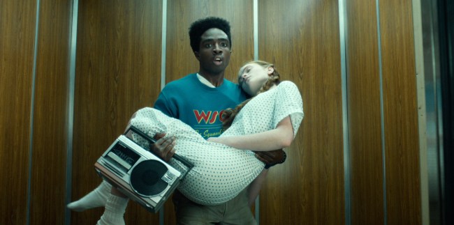 STRANGER THINGS: SEASON 5. (L to R) Caleb McLaughlin as Lucas Sinclair and Sadie Sink as Max Mayfield in Stranger Things: Season 5. Cr. COURTESY OF NETFLIX © 2025