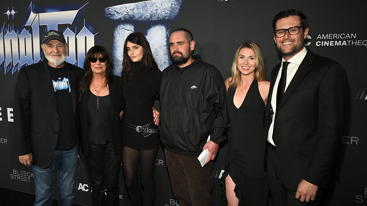 Rob Reiner, Michele Singer, Tracy Reiner, Nick Reiner and Jake Reiner at "Spinal Tap II: The End Continues" Los Angeles Premiere held at The Egyptian Theatre on September 09, 2025 in Los Angeles, California.