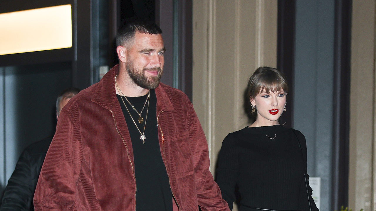 NEW YORK, NEW YORK - NOVEMBER 06: Taylor Swift and Travis Kelce seen in NoHo on November 06, 2025 in New York City.