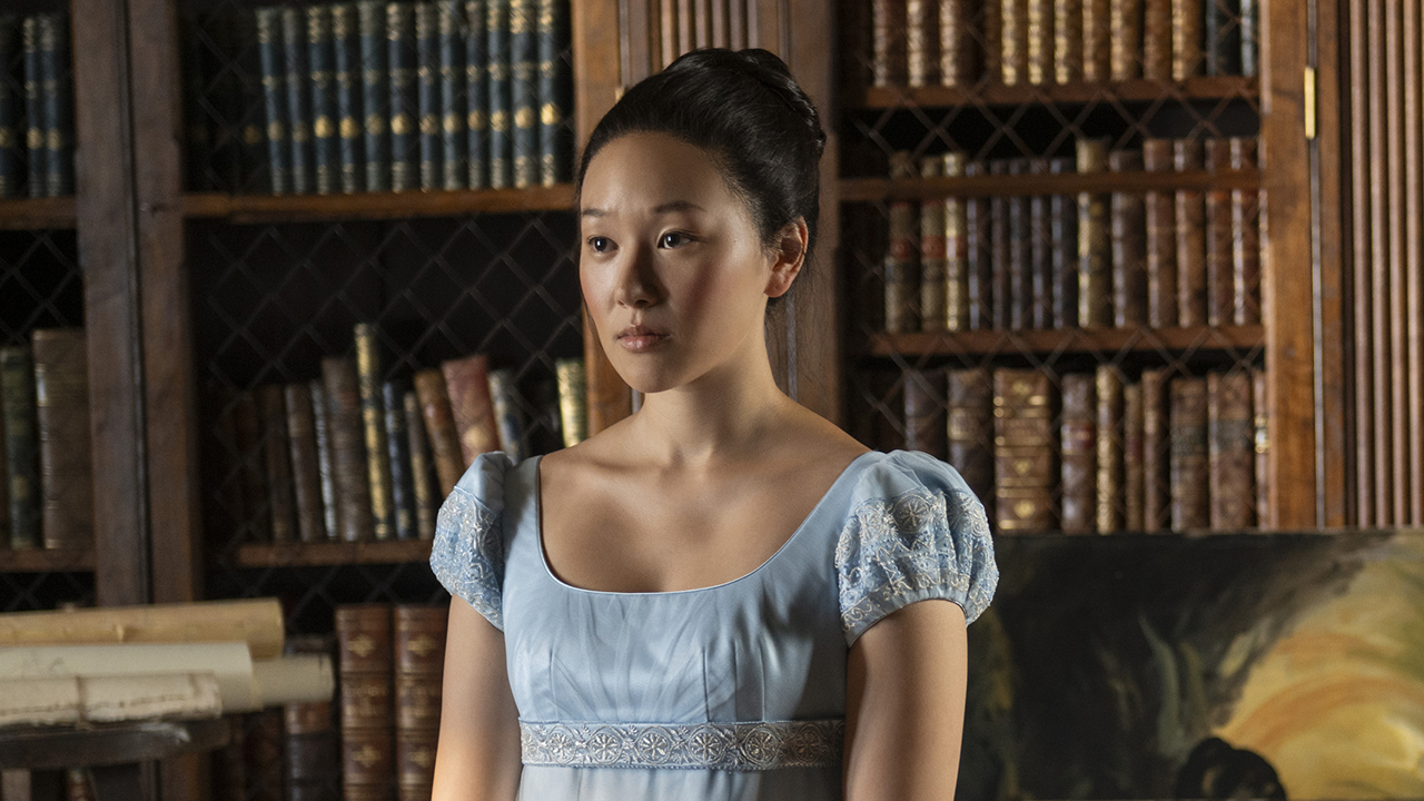 Bridgerton. Yerin Ha as Sophie Baek in episode 403 of Bridgerton