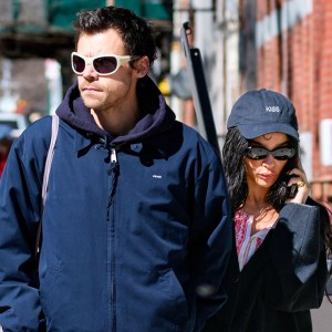 Harry Styles and Zoë Kravitz are seen on March 09, 2026 in New York City.